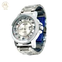 ML 1116A Silver Stainless Steel Strap Watch with Mineral Dial Window Material