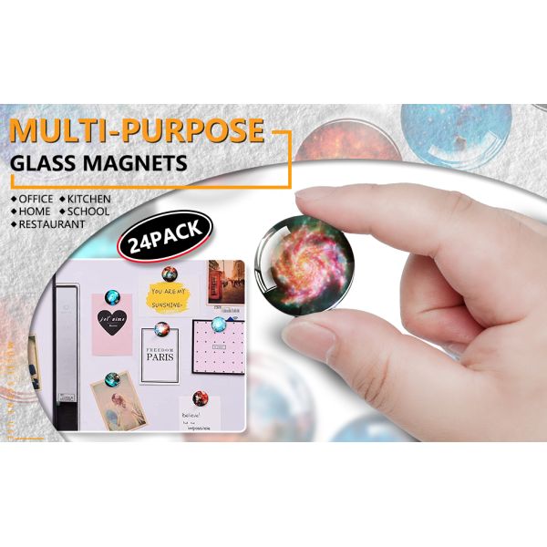 Glass 3D Cute Fridge Magnets, Small Magnets For Fridge, Office, Home, Kitchen, Cabinet, Whiteboard, Photo, Message