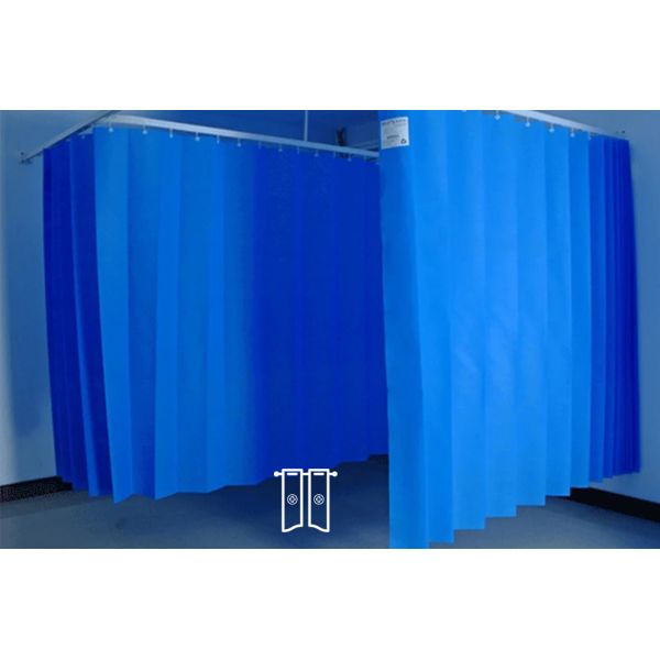 Hubei Haixin PP Emergency Room Curtains with Privacy Nets Dividers Clinic Finished Curtains Hospitals Beds Drapery Wholesale