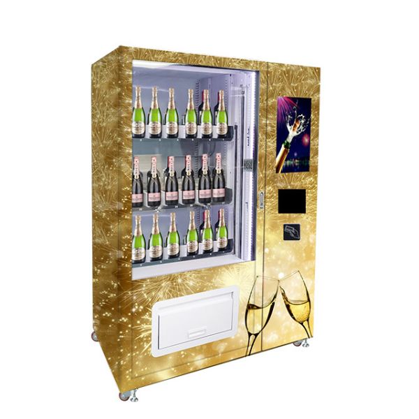 Commercial Alcohol Vending Machine With Lift System and Age Verification for Glass Bottled Beer Wine Sales