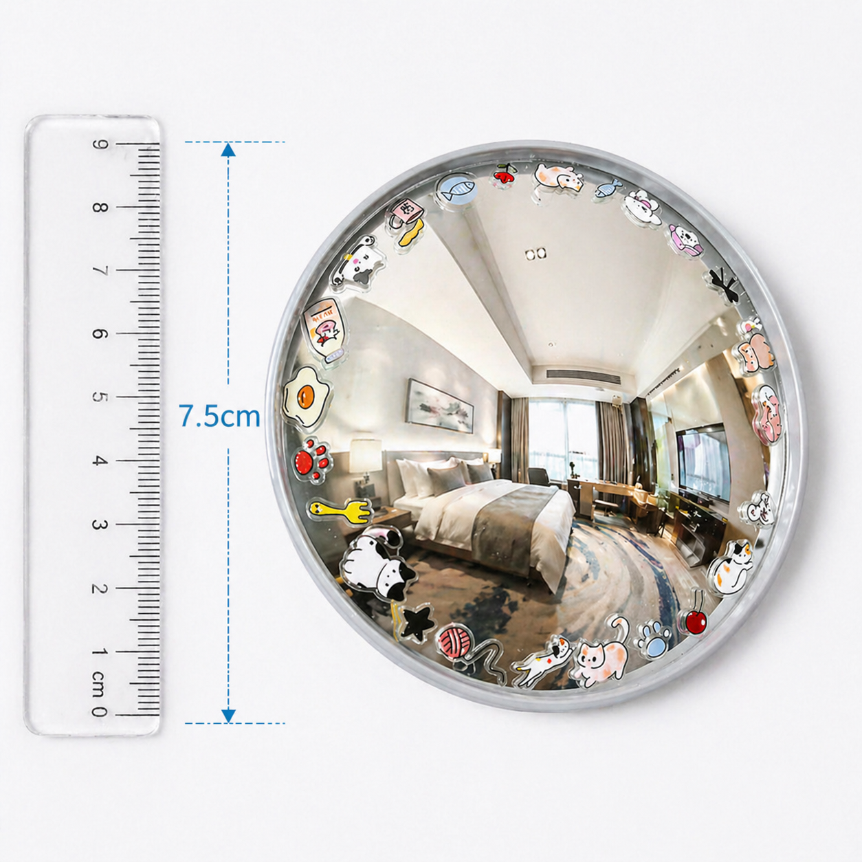 Customizable Acrylic Dome Mirror Printed For Daily Makeup Travel And Photo Props
