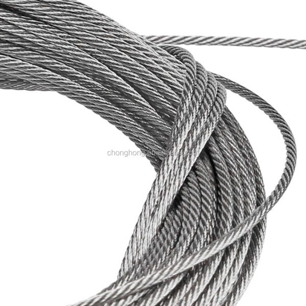 Cables de acero inoxidable de tipo 316 para barandillas de cubierta Hardware 250FT T316 Cables de avión 7x7/1x19/7x19 Cables de alambre