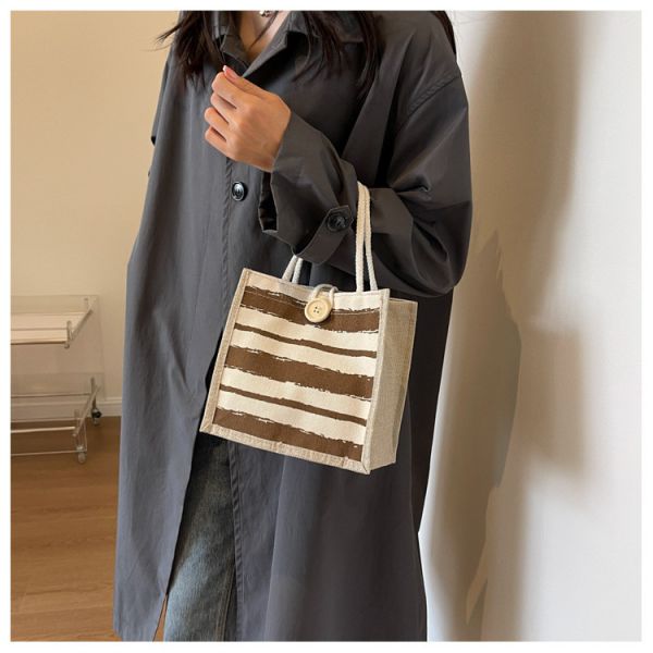 TOTE BAG CANVAS BAG CANVAS GIRL NEW PRINTED TOTE INS PORTABLE BENTO LUNCH BOX WORK