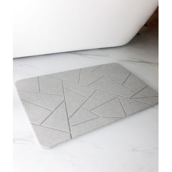 Quick Drying Diatomaceous Earth Shower Mat Modern Design for Super Absorbent Bathroom