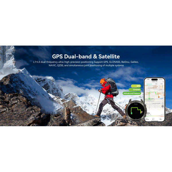 Smart Watch Men 500 MAh 1.43 Inch AMOLED 5ATM Waterproof Heart Rate Outdoor Sports Smartwatch