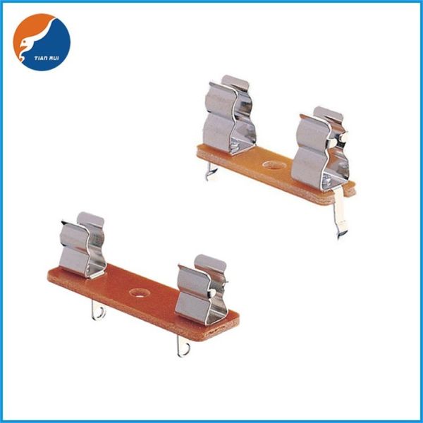 ニッケルはカバーなしで真鍮の6.35x30mm 6.32x32mmのヒューズのターミナル ブロックPCBのヒューズのホールダーをめっきした
