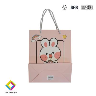 Sacos de papel de animais com alça de papelão impresso personalizado