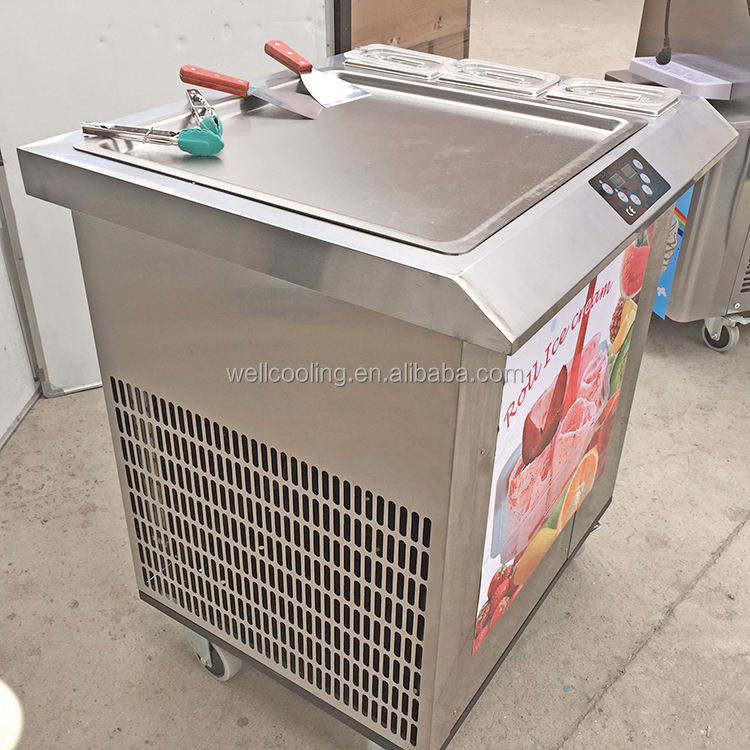New Arrival CE Certification Thailand Single Square Pan Fried Ice Cream Roll Machine