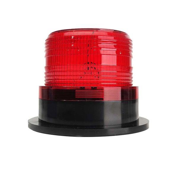 Solar DC 10-110V LED Rotary Flashing Strobe Red Warning Light Flashing Beacon Light