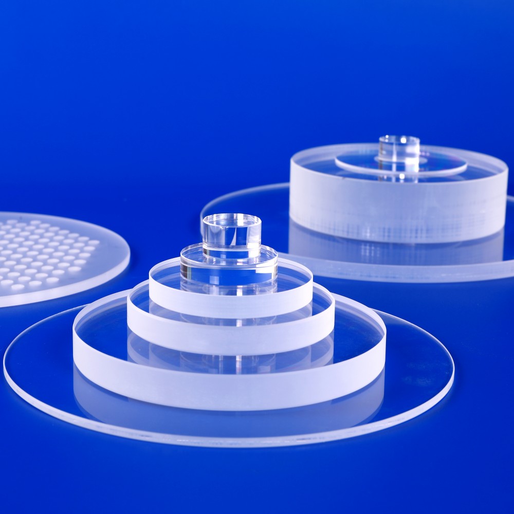 High Pressure Circular Quartz Glass Plate Double Polished 0.1-10mm Thickness for Semiconductor