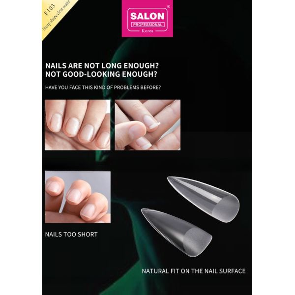 Matte Clear Almond Nails Extra Long Stiletto False Nails Sharp Shape Acrylic Fake Nail Tips for Nail Art