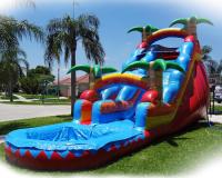 Glissière gonflable commerciale combinée de piscine d'eau de bâche de PVC pour des enfants