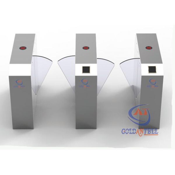 CE Approved Transparent Glass Access Control Flap Turnstile Retractable 110V / 220V