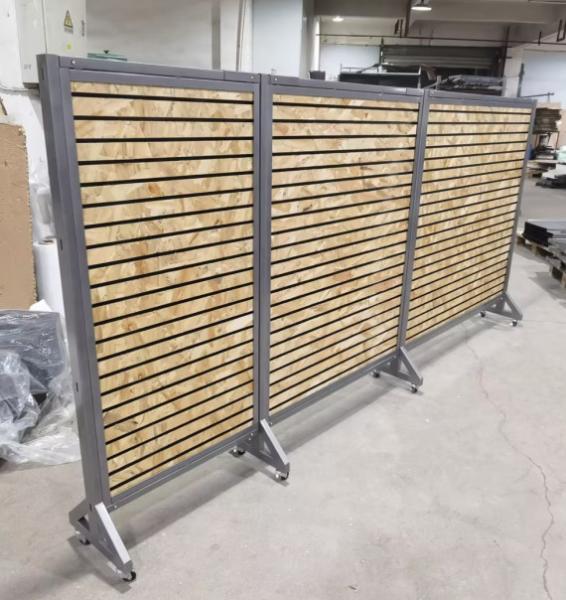 High Durability And Stability Wood Wall Display Rack Metal Frame