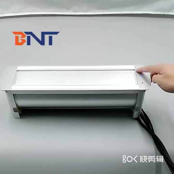 BNT hidden design desktop socket for conference room motorized desk flip up socket