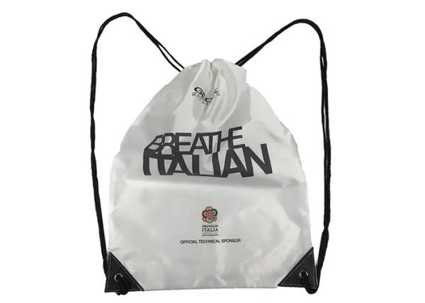 Black Yellow Small Cinch Sack 210D Poly Drawstring Cinch Sack