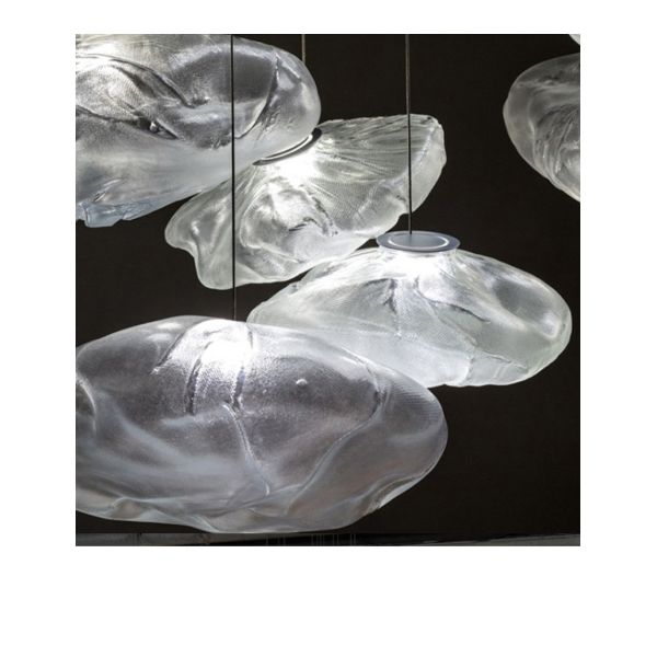 Design Smoky Grey Glass Pendant Light Art Restaurant  Living Room 73 Random Pendant Light(WH-GP-150)