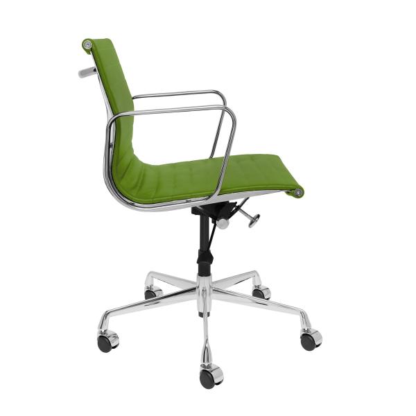 Comfortable Green Leather Executive Chair , Ergonomic Principles Eco Friendly Office Chair