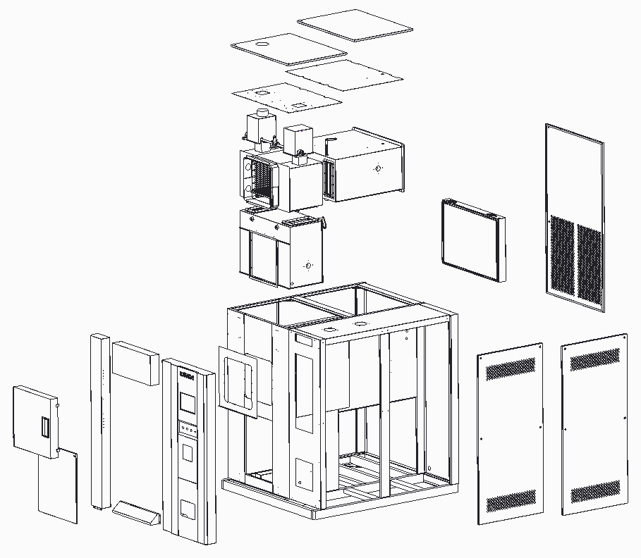 Bock Compressor 3 Zone Thermal Shock Test Chamber , Stainless Steel Plate