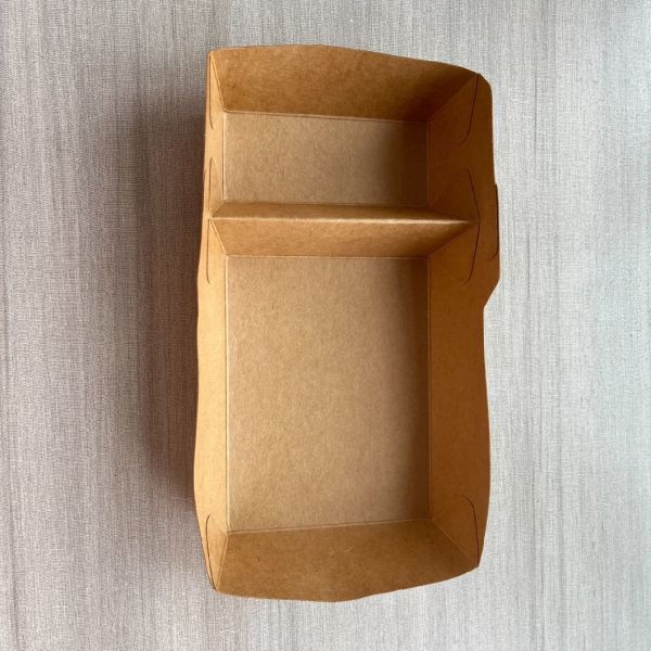 0.33mm Thickness Brown/White Kraft Paper Disposable Sushi Container Food Packaging Box