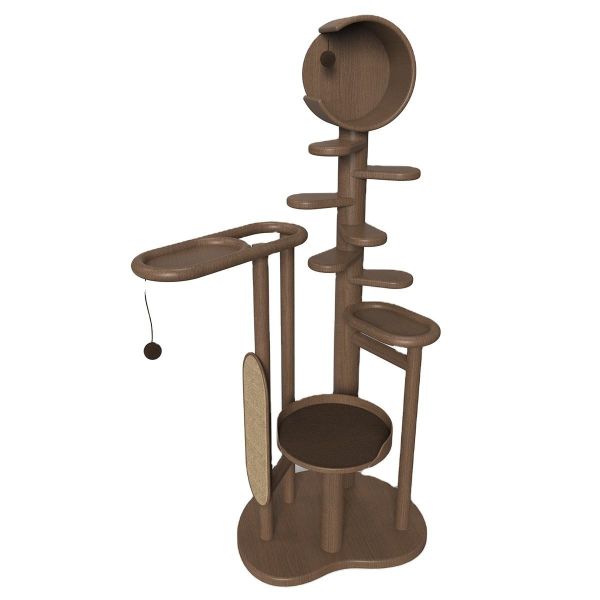Небольшой средний кот Scratcher сизаля кладет кота в постель 72*57*181cm царапая деревянную мебель