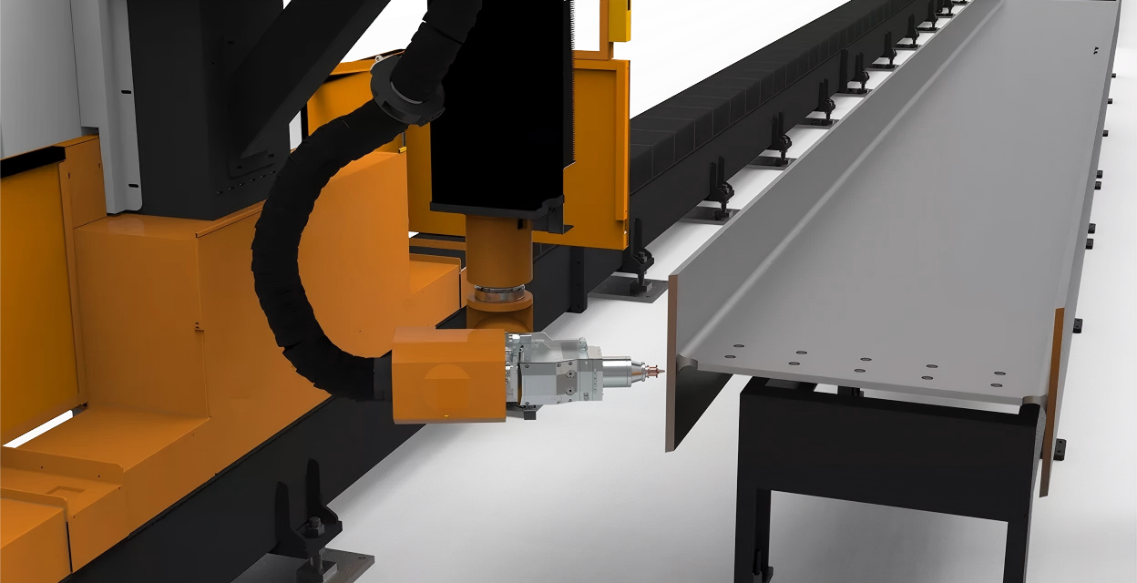 H-beam three-dimensional five-axis  laser production line laser cutting machine