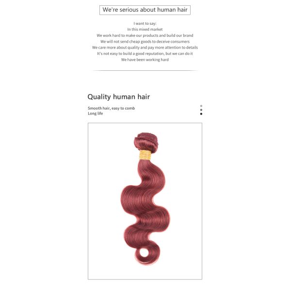 33 Body 800 Double Weft Ombre Body Wave Bundles 10 Inch tangle free