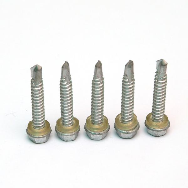 AISI 410 + Stainless Steel 304 Hex Washer Head Bi Metal Self Drilling Screws Road Rust Treasure Coating