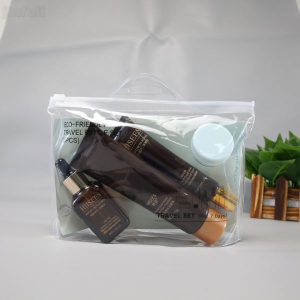 PVC Leather Cosmetic Makeup Pouch Transparent Waterproof Travel Toiletry Bag