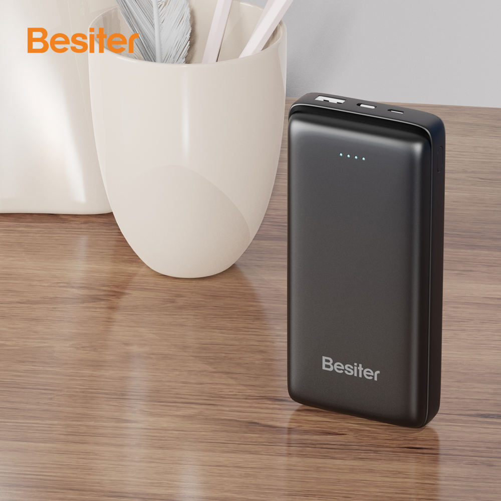 20000mAh Ultra-Thin Polymer Power Bank with Skin Touch Dual Inputs & Outputs Featuring LI-Polymer Battery Power Bank