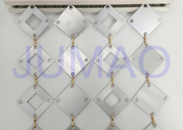 Geometric Slice Decorative Metal Curtains Bronze / Aluminum Decorative Divider