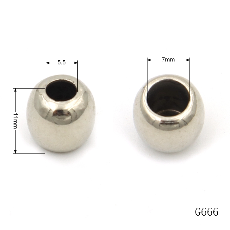 Custom Size Shape Metal Round Bead Zinc Alloy Nickel Plating Logo Bead For Bracelets Jewelry Making And Personal DIY Crafts
