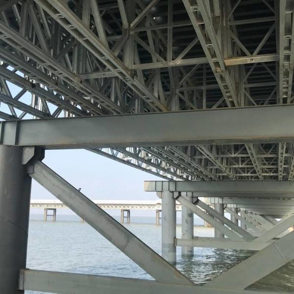 Zinc Plated Steel Bailey Bridge  Modular Design 7.35m 4.2m Width