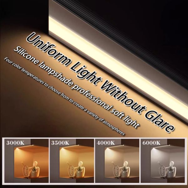 COB LED Light Strip with Dual-Color Temperature Adjustment Tri-Color Stepless Dimming and 24V Low-Voltage Power Supply