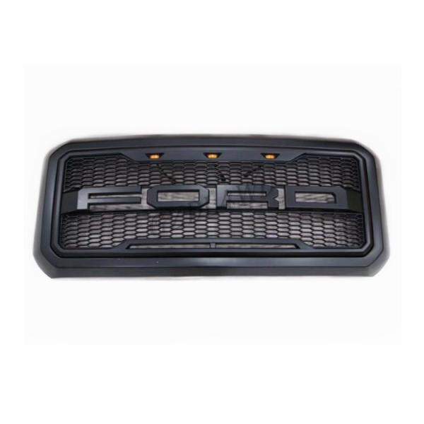 Matte Black Front Grill Mesh For Ford F250 2011 2016 / Super Duty Raptor Grille