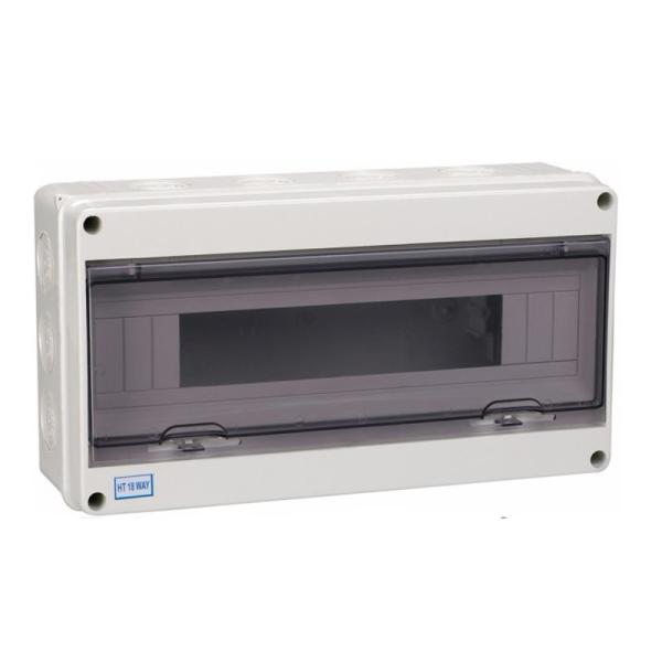 HT 18 Way IP65 Waterproof Outdoor Electrical Enclosure Plastic Distribution Solar PV Combiner Box