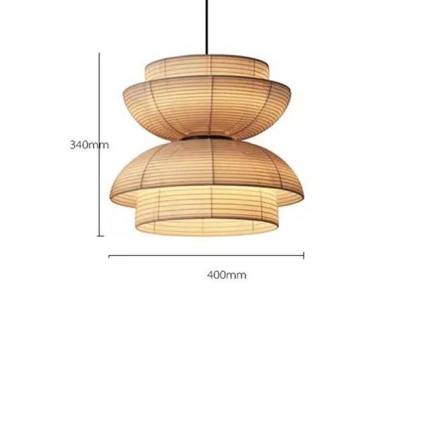 Japanese Pendant Lights Vintage Fabric Lantern Wabi Sabi Lights (WH-VP-335)