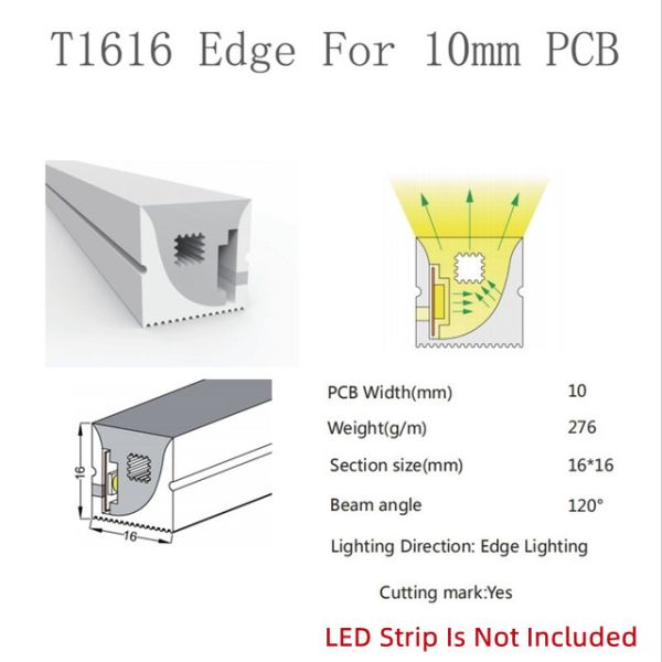 Нейтральный белый 120 светодиодов / м Прохладный белый светодиодный неоновый флекс IP65 водонепроницаемый постоянный ток 12В 6x12 мм Полный комплект
