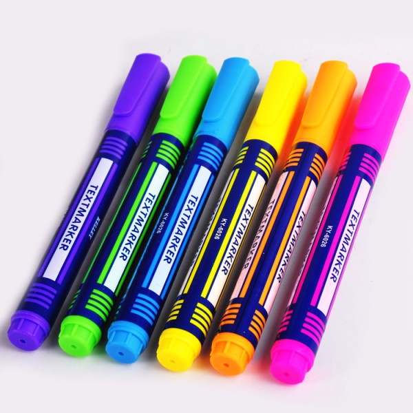 wholesale cheap price office and school stationery highlighters with chisel tip