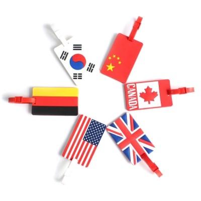 Wholesale custom promotion gifts blank cartoon silicone soft pvc luggage tag