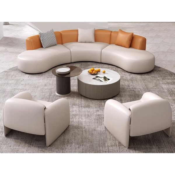 Luxury Hotel Lobby Reception And Negotiation Booth Sofa Table And Chair Set