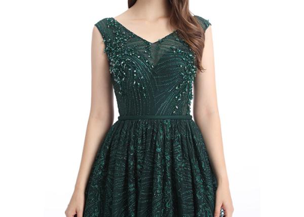 Elegant V Neck Applique Beautiful Prom Dresses Soft And Romantic For Wedding
