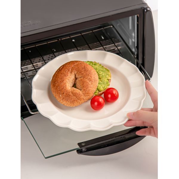 Solid Color Dinnerware Set Nordic Style Ceramic Plates And Bowls With Sunflower Shape