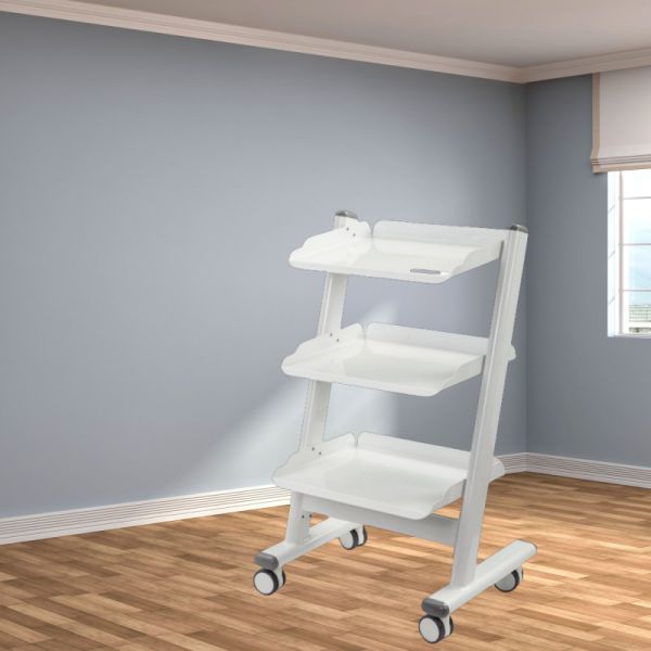 Hospital Dental Metal Tool Cart 3 Layer Dental Mobile Cart Tools Beauty Salon Storage Trolley