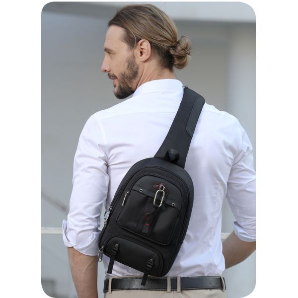 Fabrica mayorista de gran capacidad bolso de hombro de viaje multifuncional bolso de eslingas bolso de pecho Crossbody masculino