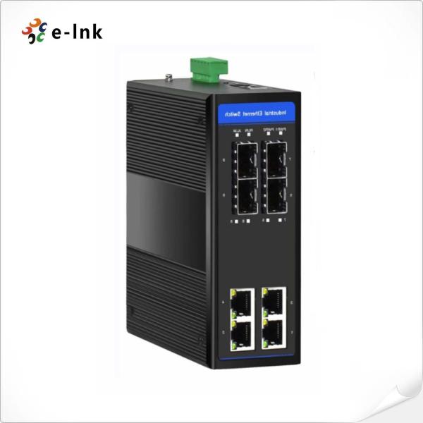 4-Port industrial controlado interruptor dos ethernet de 1000BASE-T + de 4-Port 100/1000BASE-X SFP