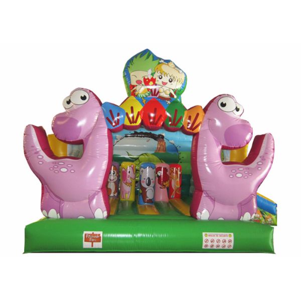 Inflatable Dinosaur Baby Bouncy Castle , Quadruple Stitching Toddler Jumping Castle