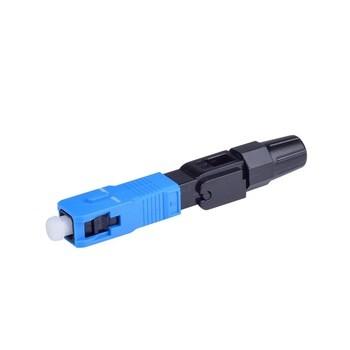 Tipo rápido conector rápido ótico da parte superior do SC UPC 60mm do conector do conjunto de campo de FTTH da fibra