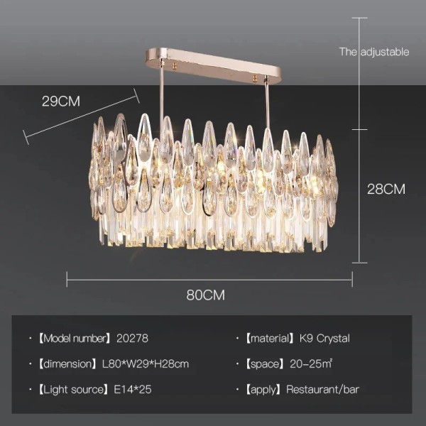 Duplex Building Living Room Chandelier Building Stairway Long Chandelier Luxury Crystal Lamp(WH-CY-269)