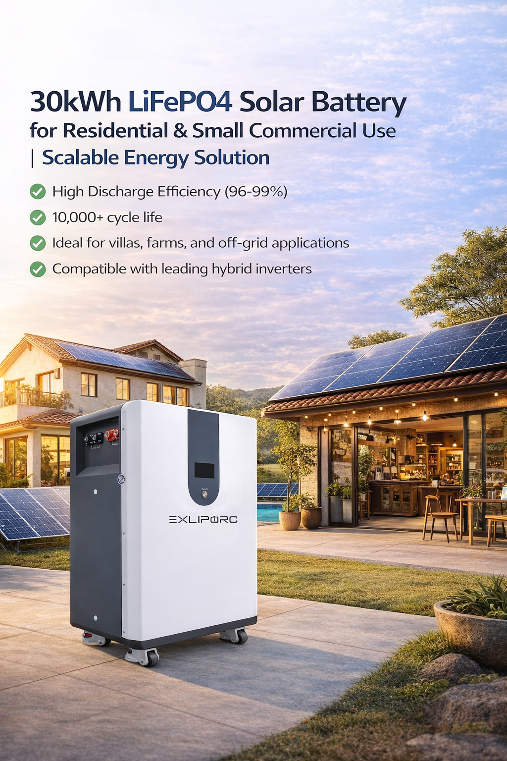 New 30kwh 51.2v Home Battery System 32kwh Lithium Battery for Home Power Solar System 30kw Battery 51.2v Home Energy Storage